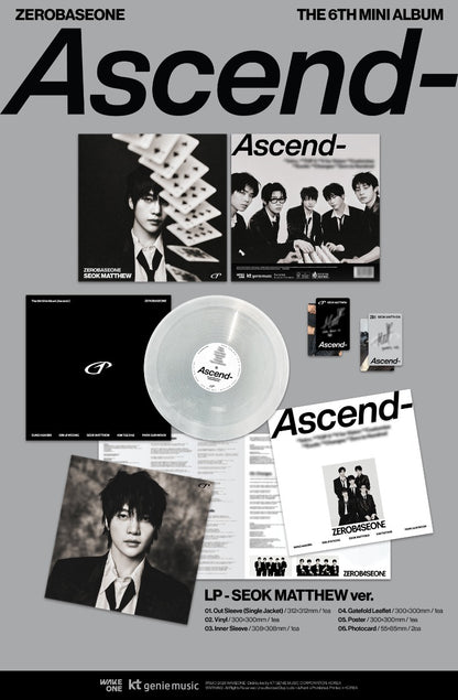 ZEROBASEONE The 6th Mini Album - Ascend- (LP Ver.) (Random) (Limited Edition)