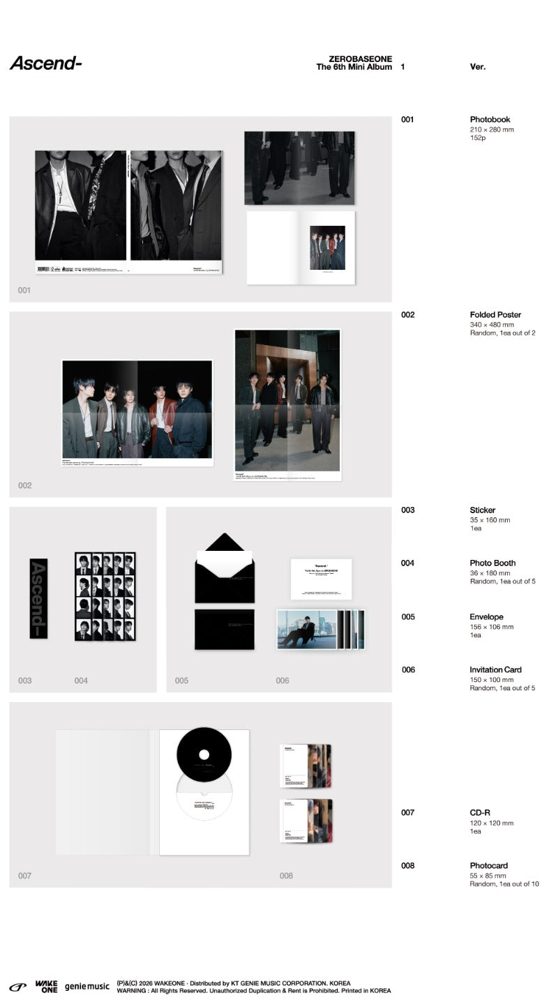 ZEROBASEONE The 6th Mini Album - Ascend- (Photobook Ver.)