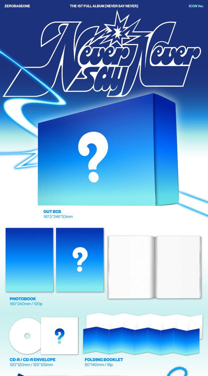 ZEROBASEONE The 1st Full Album – NEVER SAY NEVER (Photobook Ver.) (ICON & ORDINARY)