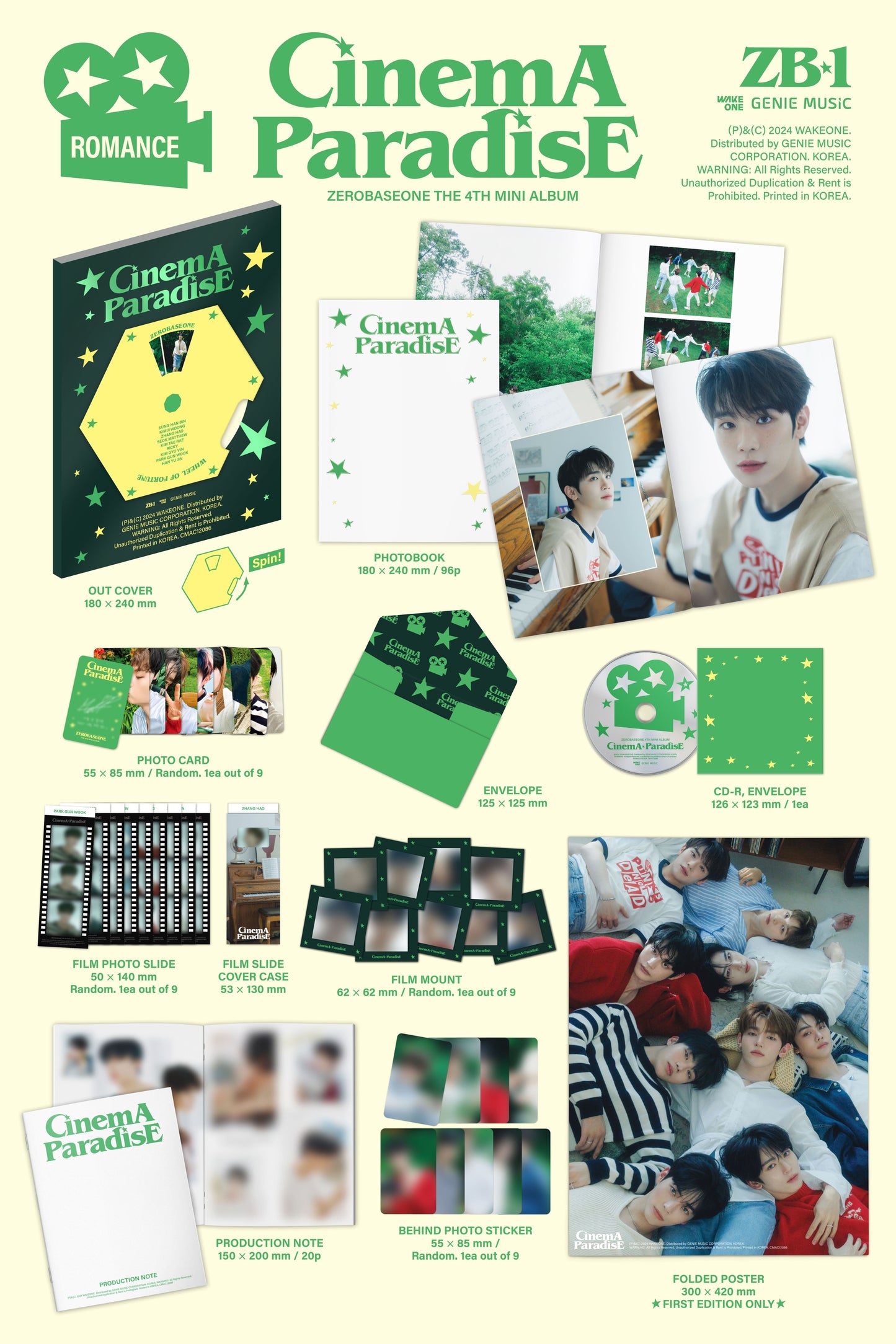 ZEROBASEONE The 4th Mini Album – CINEMA PARADISE (Random)