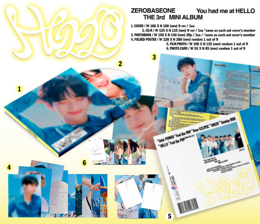 ZEROBASEONE The 3rd Mini Album – You had me at HELLO (Digipack Ver.) (Random)