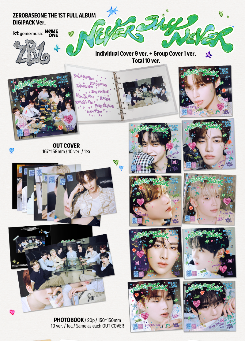 ZEROBASEONE The 1st Full Album – NEVER SAY NEVER (DIGIPACK Ver.) (Random)