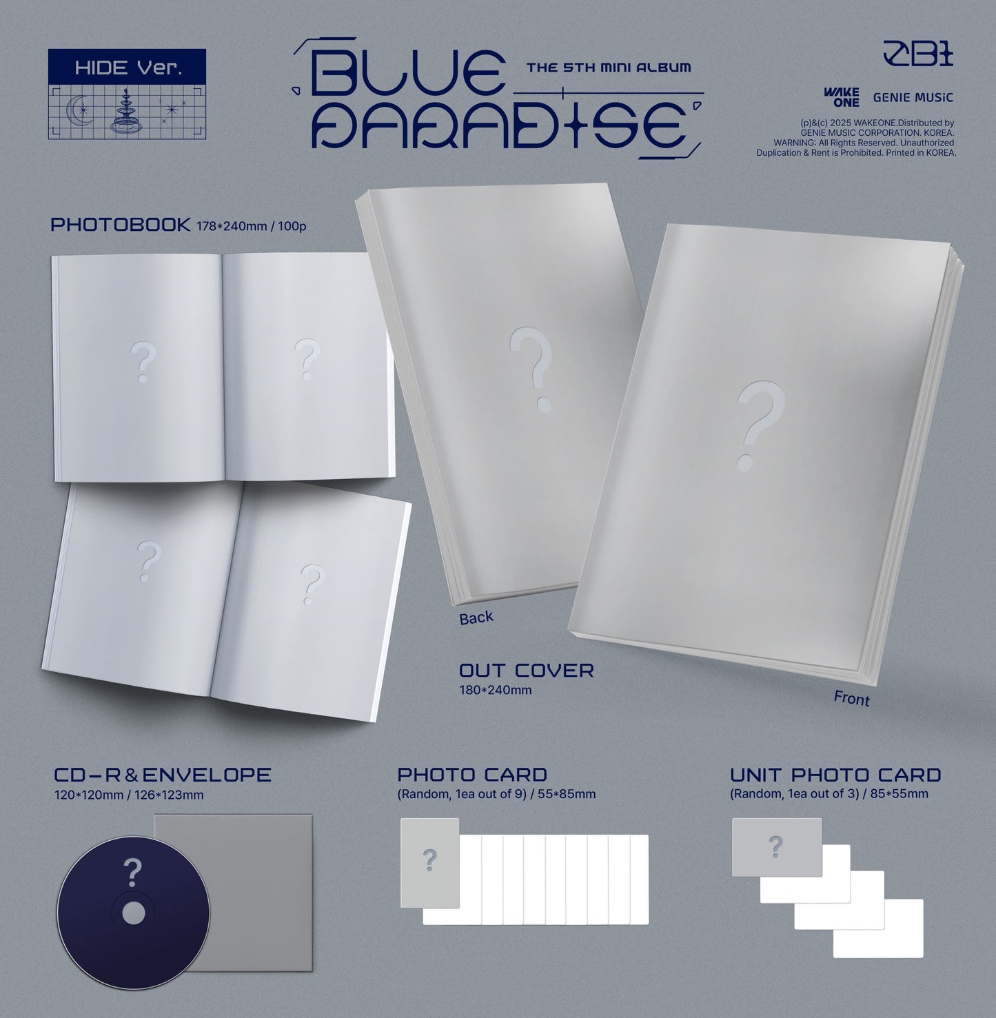 ZEROBASEONE The 5th Mini Album – BLUE PARADISE (Random)