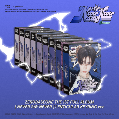PRE-ORDER: ZEROBASEONE The 1st Full Album – NEVER SAY NEVER (LENTICULAR KEYRING Ver.) (Random)