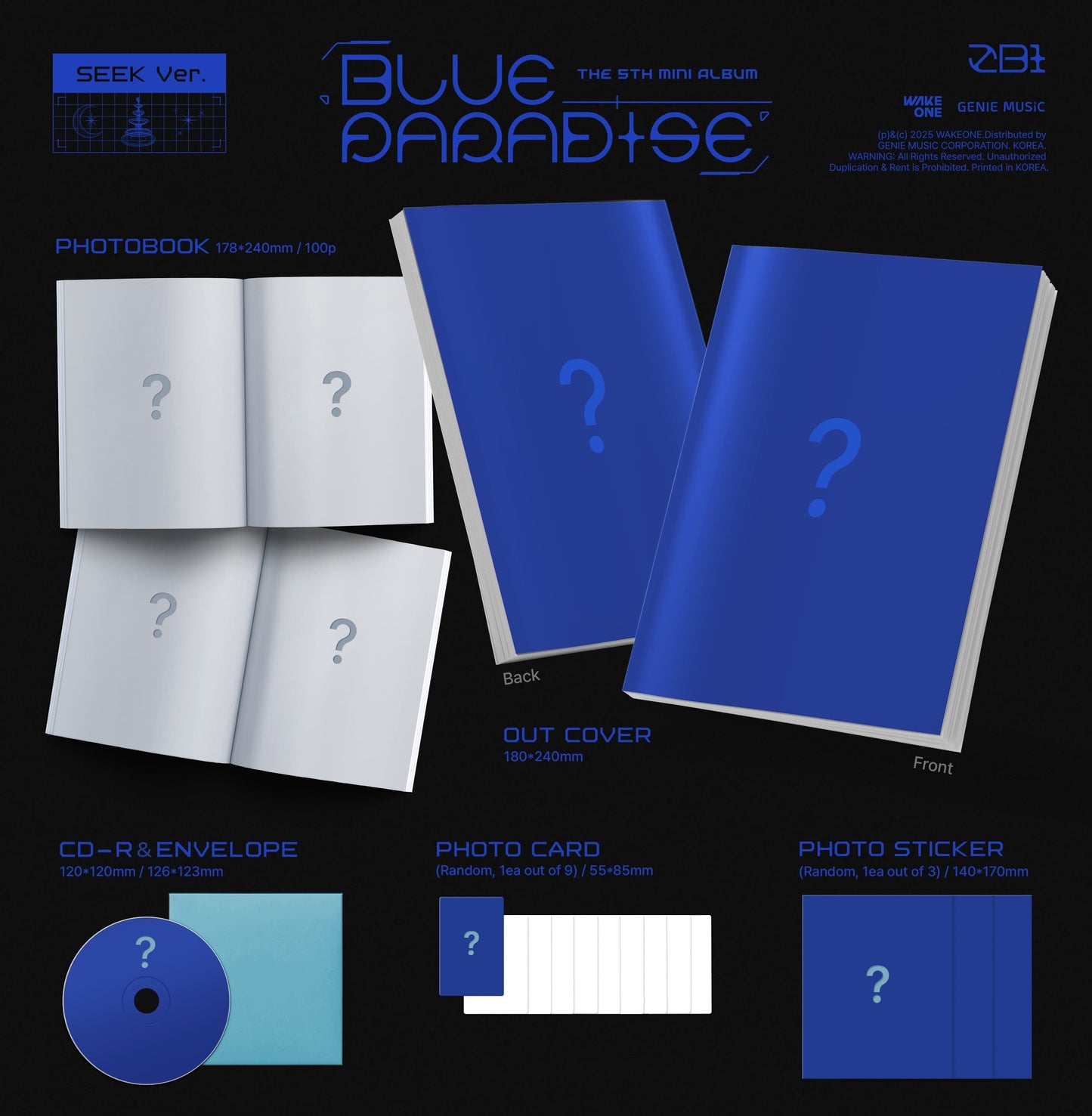 ZEROBASEONE The 5th Mini Album – BLUE PARADISE (Random)