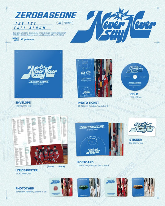 ZEROBASEONE The 1st Full Album – NEVER SAY NEVER (SLAM DUNK Ver.)