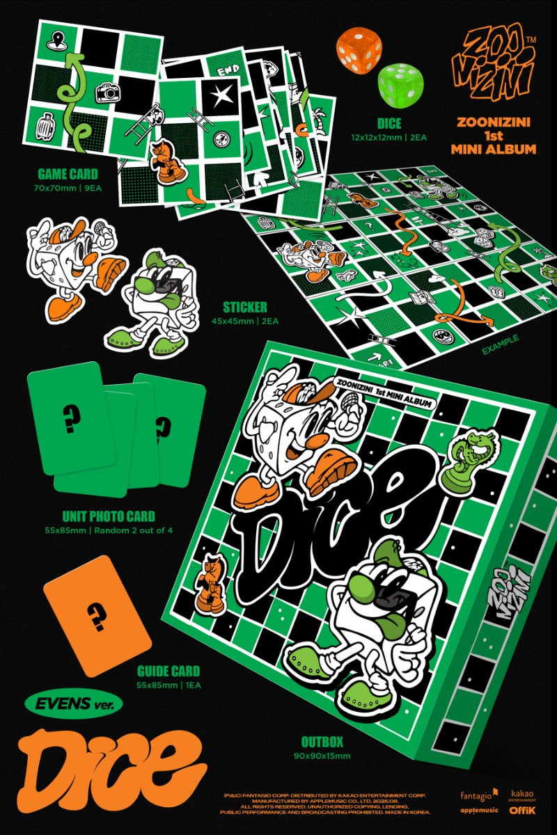 ZOONIZINI (Astro) 1st Mini Album – DICE (META ver.) (Random ver.)