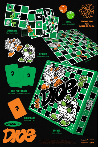 ZOONIZINI (Astro) 1st Mini Album – DICE (META ver.) (Random ver.)