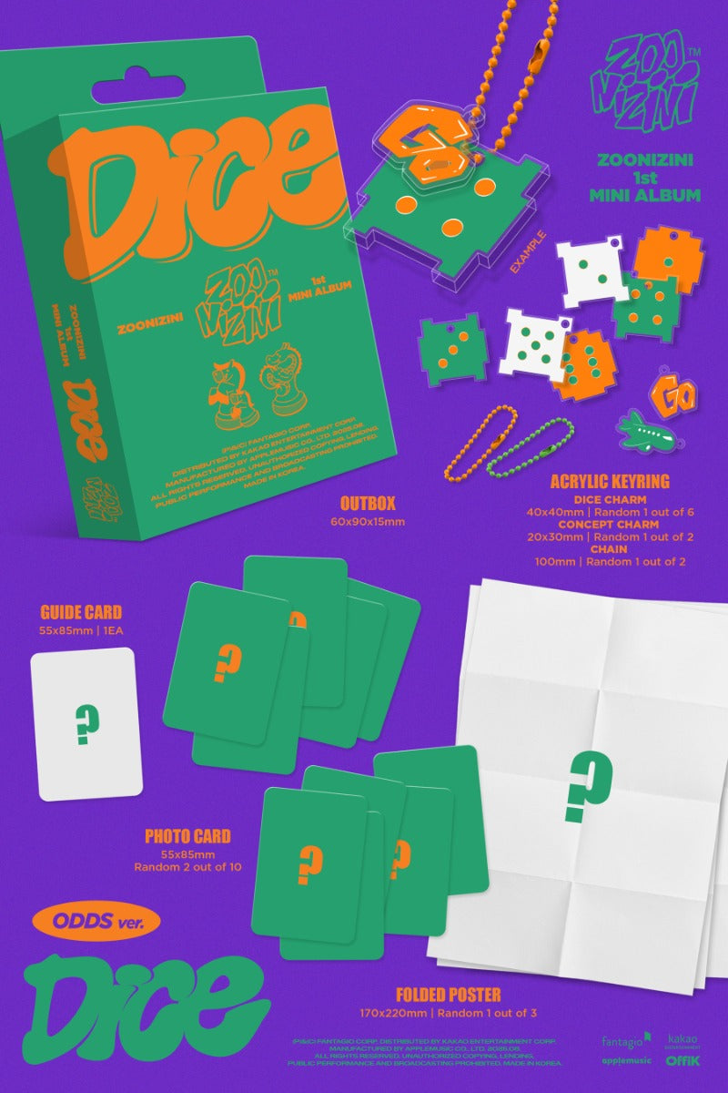 ZOONIZINI (Astro) 1st Mini Album – DICE (META ver.) (Random ver.)