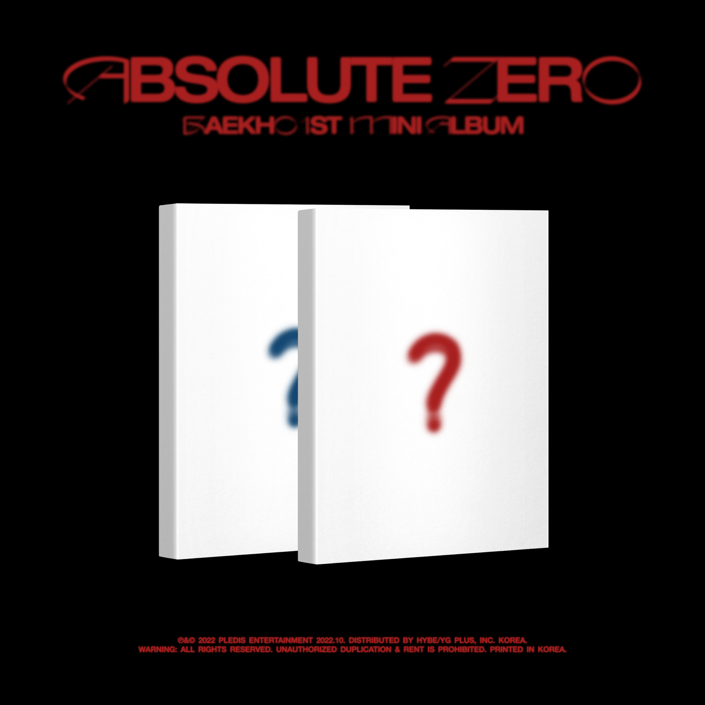 BAEKHO Mini Album Vol. 1 - Absolute Zero (Random)