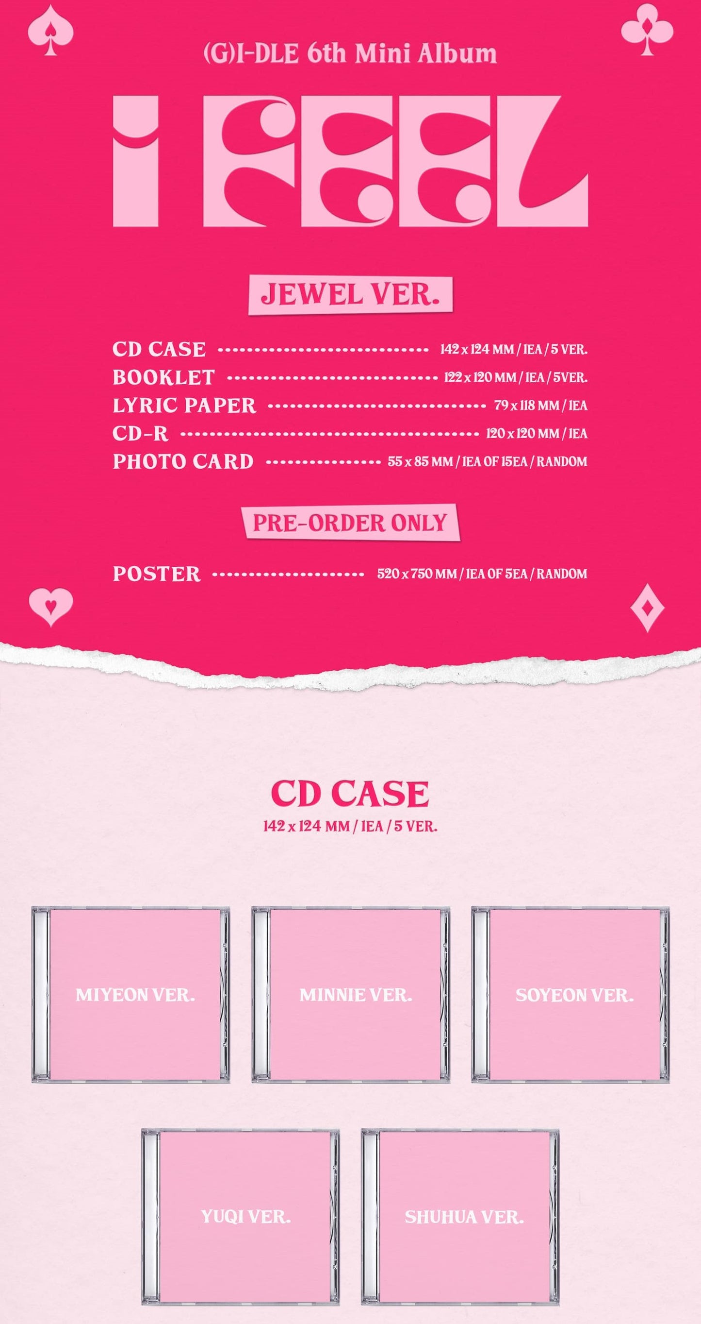 (G)I-DLE Mini Album Vol. 6 - I feel (Jewel Ver.) (Random)