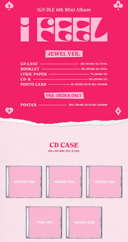 (G)I-DLE Mini Album Vol. 6 - I feel (Jewel Ver.) (Random)