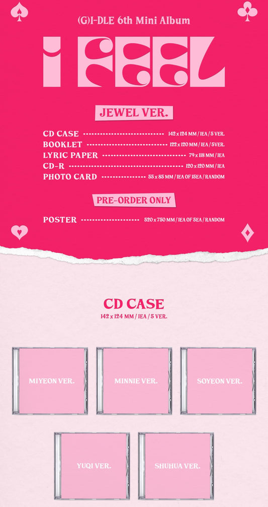 (G)I-DLE Mini Album Vol. 6 - I feel (Jewel Ver.) (Random)
