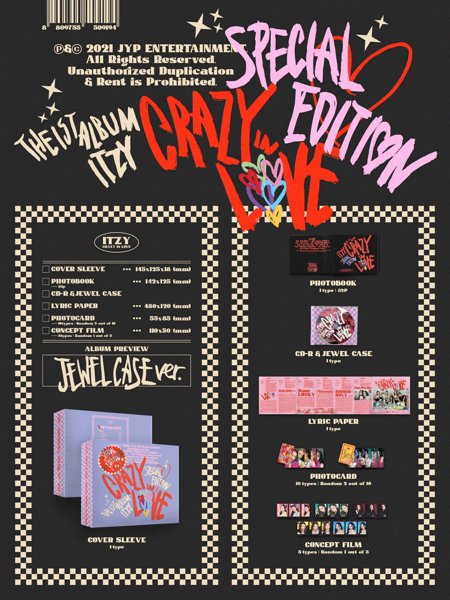 ITZY Album Vol. 1 - CRAZY IN LOVE (Special Edition) (JEWEL CASE Ver.)