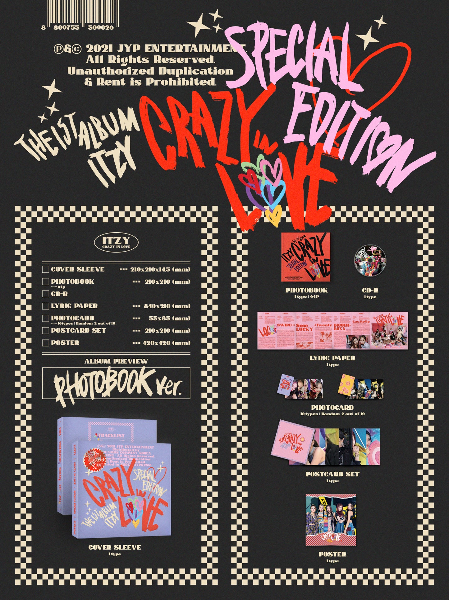 ITZY Album Vol. 1 - CRAZY IN LOVE (Special Edition) (PHOTOBOOK Ver.)