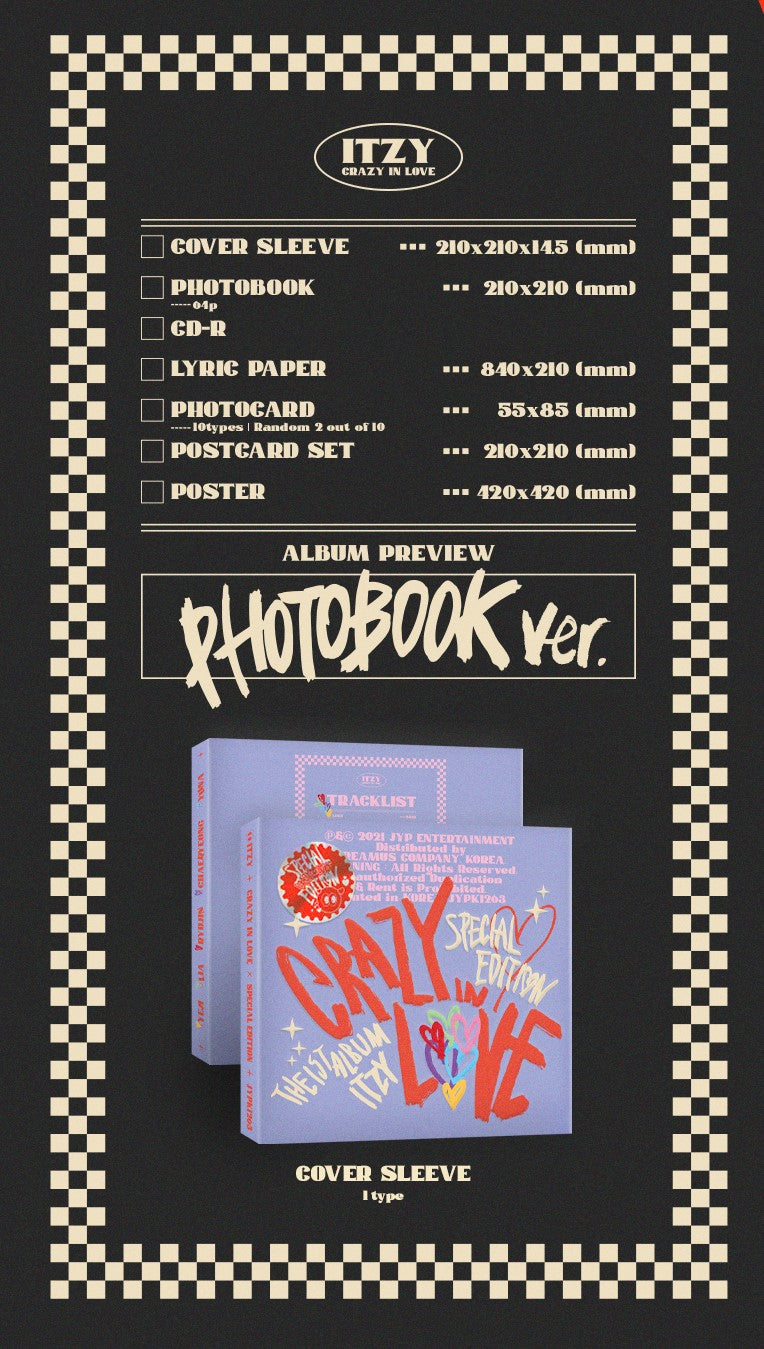ITZY Album Vol. 1 - CRAZY IN LOVE (Special Edition) (PHOTOBOOK Ver.)