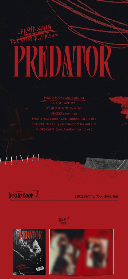 LEE GIKWANG Album Vol. 1 - Predator (Random)