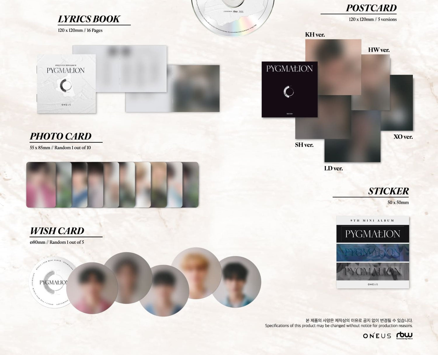 ONEUS Mini Album Vol. 9 - PYGMALION (JEWEL Ver.) (Random)