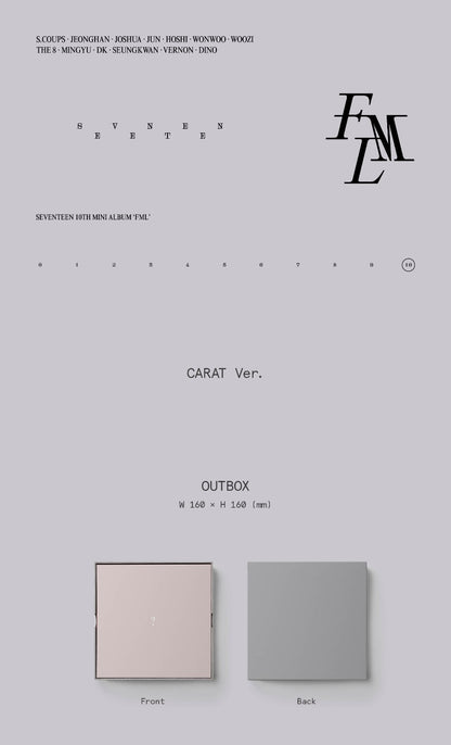 Seventeen Mini Album Vol. 10 - FML (CARAT Ver.) (Random)