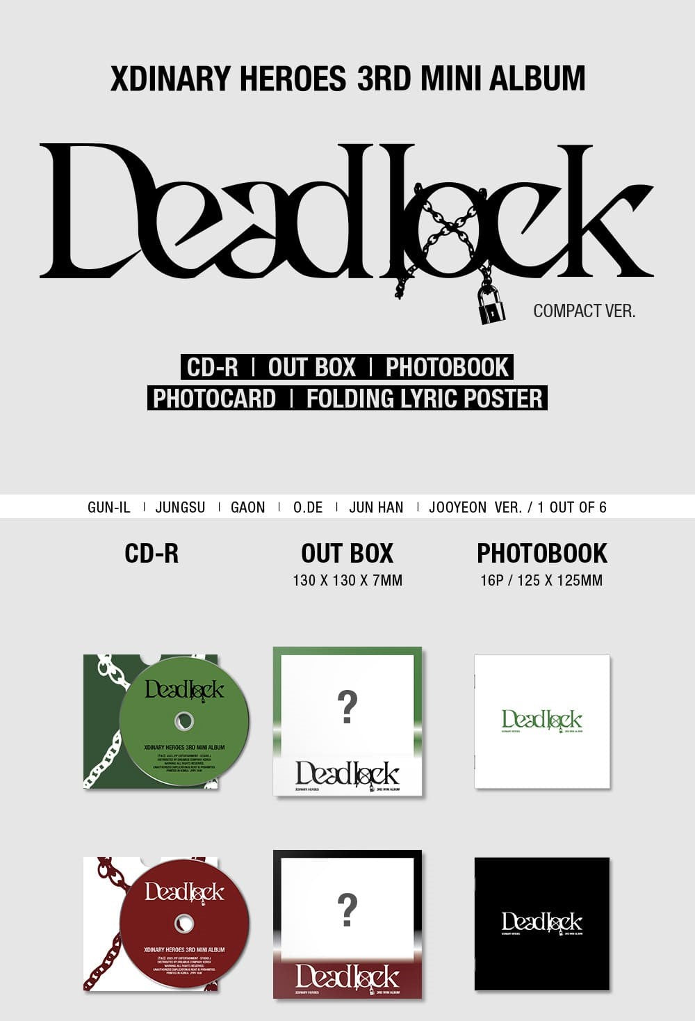 Xdinary-Heroes Mini Album Vol. 3 - Deadlock (COMPACT Ver.) (Random)
