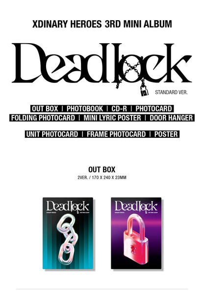 Xdinary-Heroes Mini Album Vol. 3 - Deadlock (STANDARD Ver.) (Random)