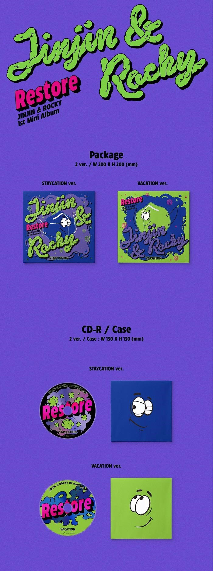 JINJIN & ROCKY (ASTRO) Mini Album Vol. 1 - Restore (Random)