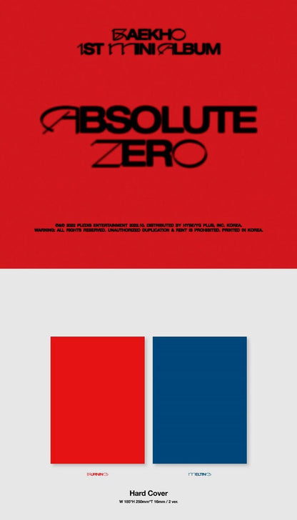 BAEKHO Mini Album Vol. 1 - Absolute Zero (Random)
