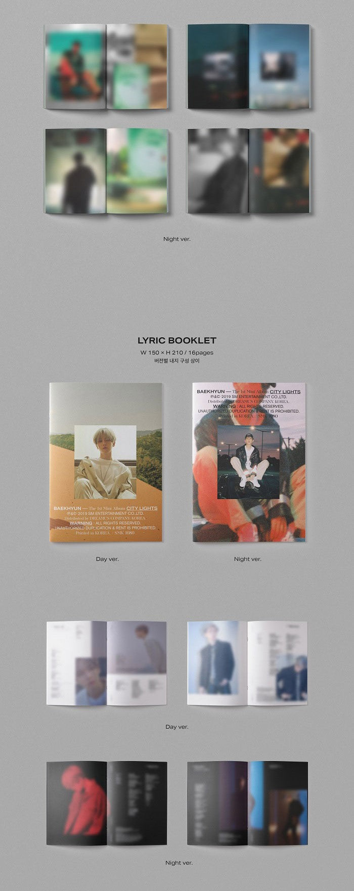 BAEK HYUN (EXO) Mini Album Vol. 1 - City Lights (Random)