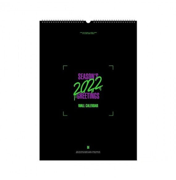 BTS - 2022 Wall Calendar* (slightly damaged tube)