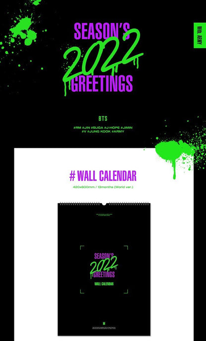 BTS - 2022 Wall Calendar* (slightly damaged tube)