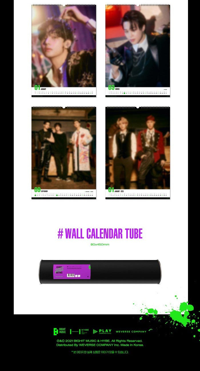 BTS - 2022 Wall Calendar* (slightly damaged tube)