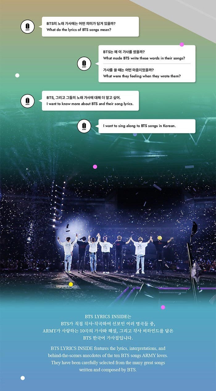 BTS LYRICS INSIDE