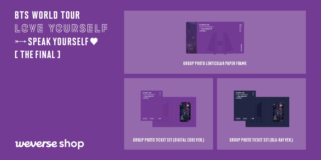 BTS - WORLD TOUR ‘LOVE YOURSELF : SPEAK YOURSELF' [THE FINAL] Official WEVERSE POB (Random)