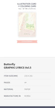 Load image into Gallery viewer, BTS GRAPHIC LYRICS Vol. 5 - Butterfly

