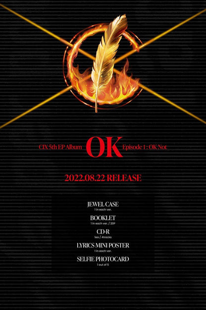 CIX EP Album Vol. 5 - 'OK' Episode 1 : OK Not (Jewel Case Ver.)