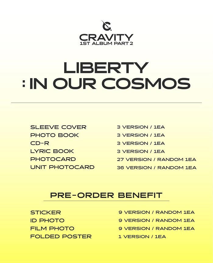 CRAVITY Album Vol. 1 - Part.2 [LIBERTY : IN OUR COSMOS] (Random)