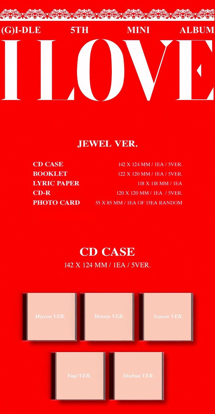 (G)I-DLE Mini Album Vol. 5 - I LOVE (Jewel Ver.) (Random)