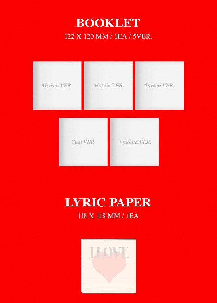(G)I-DLE Mini Album Vol. 5 - I LOVE (Jewel Ver.) (Random)