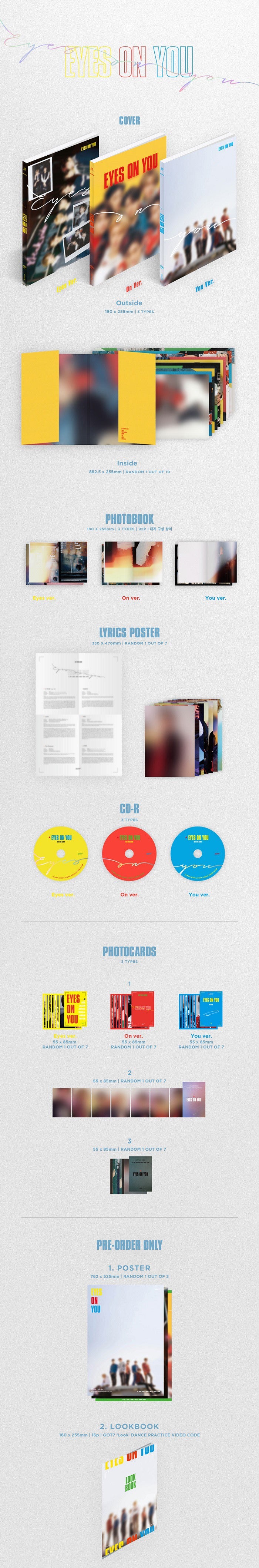 GOT7 8th Mini Album - Eyes On You (Random Ver.)