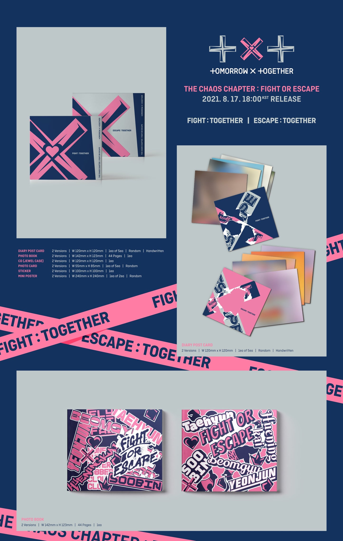 TXT - The Chaos Chapter : FIGHT OR ESCAPE (TOGETHER Ver.) (Random)