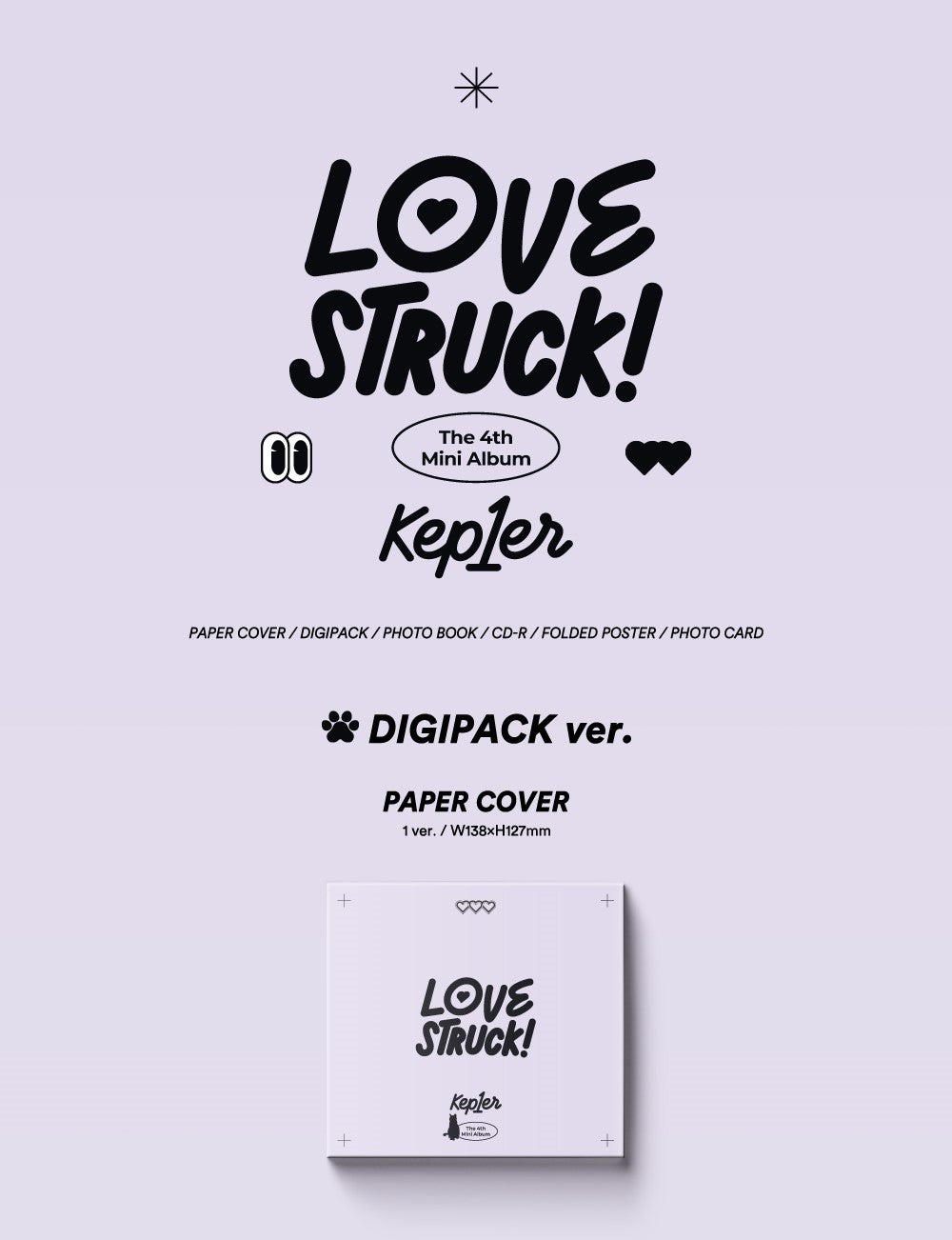 Kep1er Mini Album Vol. 4 - LOVESTRUCK! (DIGIPACK Ver.) (Random)
