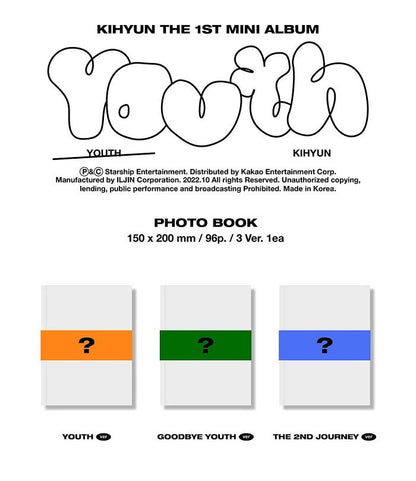 KIHYUN Mini Album Vol. 1 - YOUTH (Random)