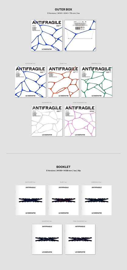 LE SSERAFIM Mini Album Vol. 2 - ANTIFRAGILE (COMPACT Ver.) (Random)