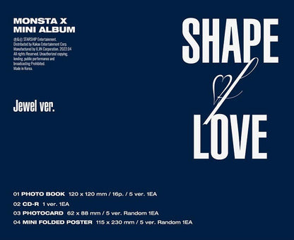 MONSTA X Mini Album Vol. 11 - SHAPE of LOVE (Jewel Ver.) (Random)