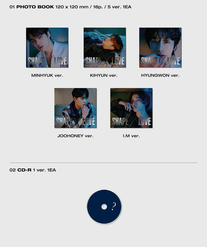 MONSTA X Mini Album Vol. 11 - SHAPE of LOVE (Jewel Ver.) (Random)