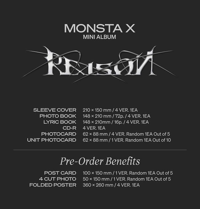 MONSTA X Mini Album Vol. 12 - REASON (Random)