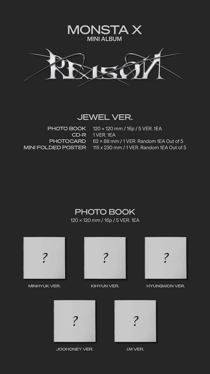 MONSTA X Mini Album Vol. 12 - REASON (Jewel Ver.) (Random)
