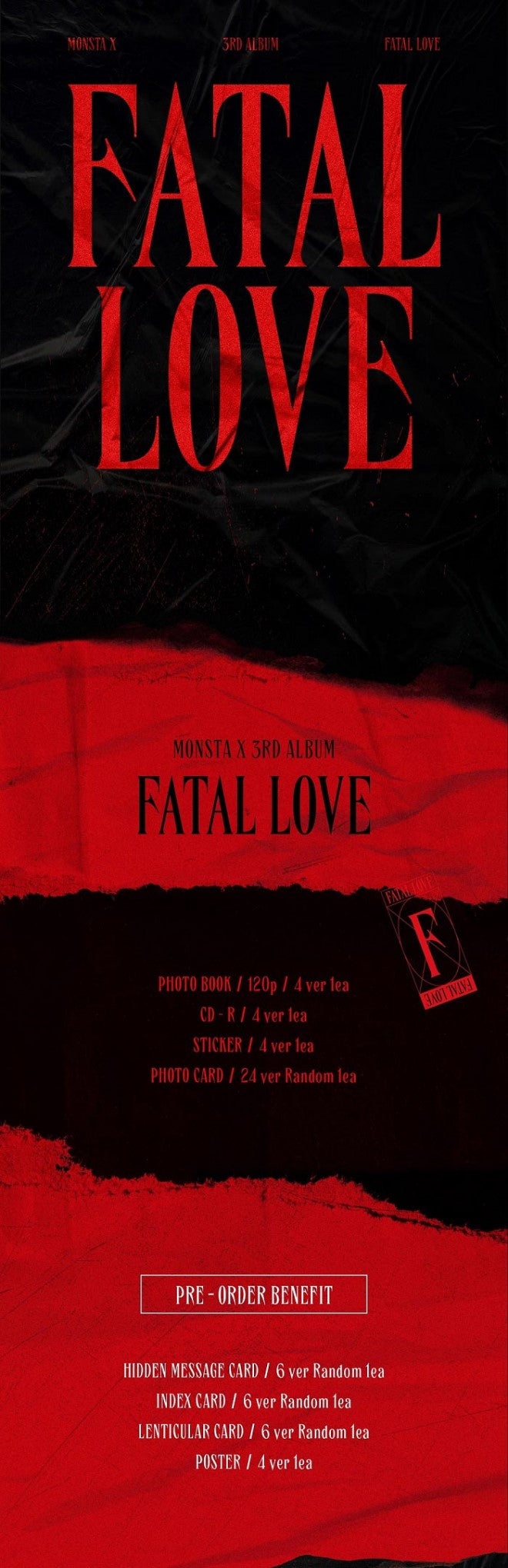 MONSTA X Album Vol. 3 - FATAL LOVE (Random)