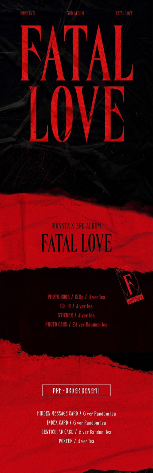 MONSTA X Album Vol. 3 - FATAL LOVE (Random)
