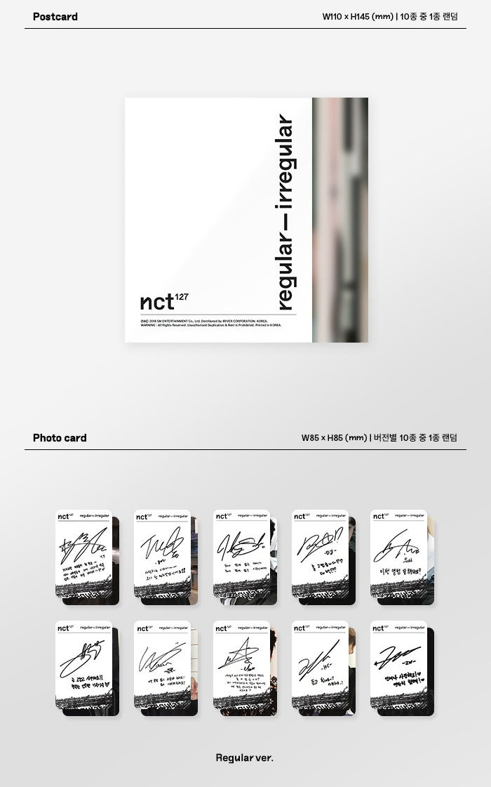 NCT 127 Album Vol. 1 - NCT 127 Regular-Irregular (Random) [Reprint]